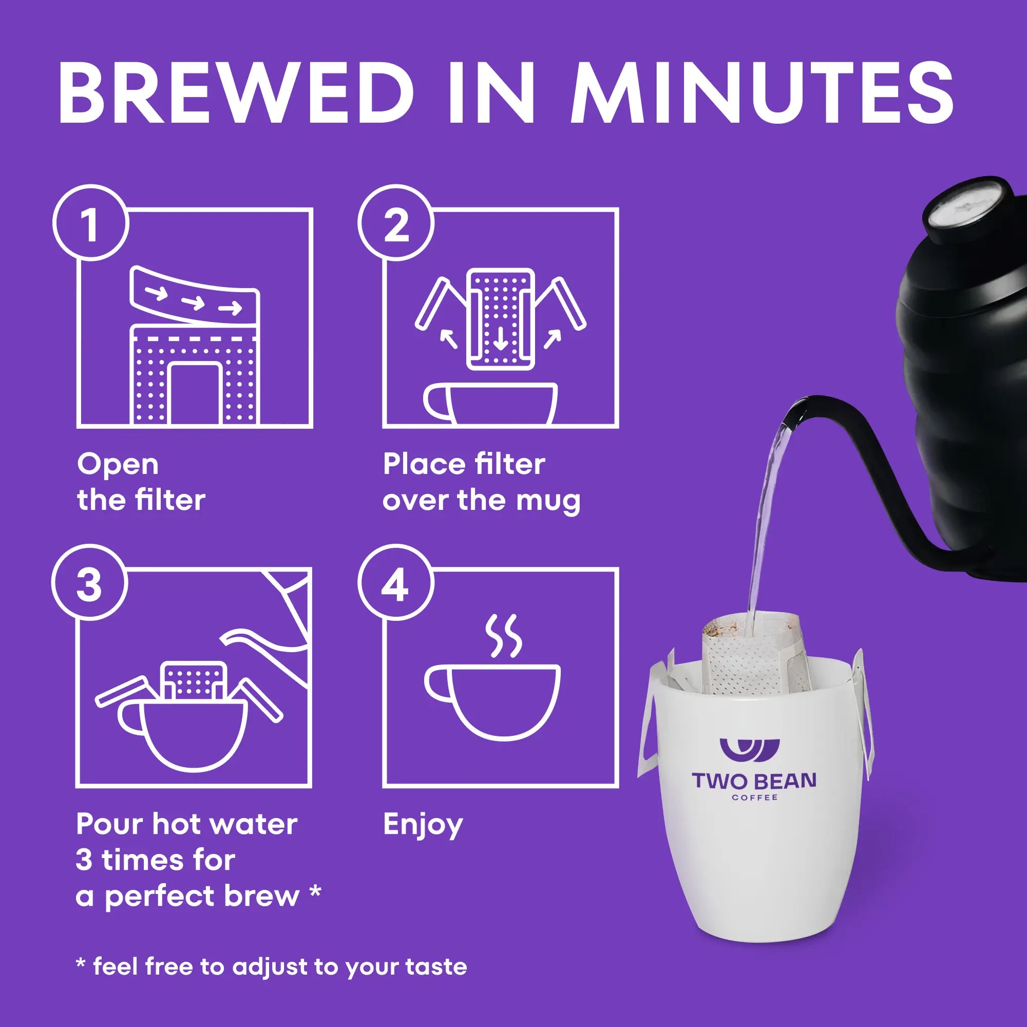 Drip Coffee Medium Roasted Beans Central & South America